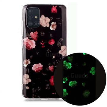 Rose Flower Noctilucent Soft TPU Back Cover for Samsung Galaxy A71 4G