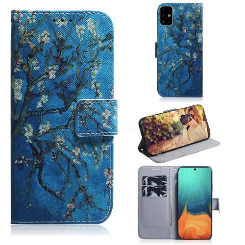 Apricot Tree PU Leather Wallet Case for Samsung Galaxy A71 4G