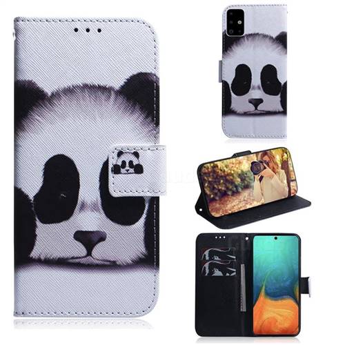 Sleeping Panda PU Leather Wallet Case for Samsung Galaxy A71 4G