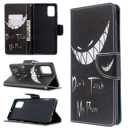 Crooked Grin Leather Wallet Case for Samsung Galaxy A71 4G