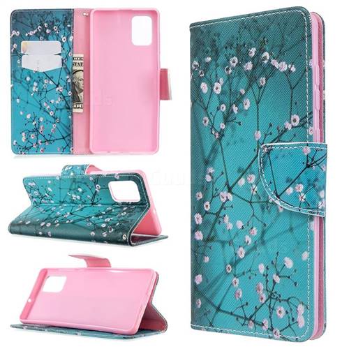 Blue Plum Leather Wallet Case for Samsung Galaxy A71 4G
