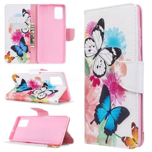 Vivid Flying Butterflies Leather Wallet Case for Samsung Galaxy A71 4G