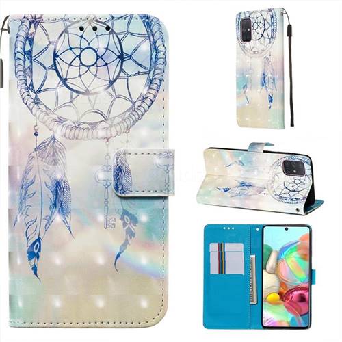 Fantasy Campanula 3D Painted Leather Wallet Case for Samsung Galaxy A71 4G