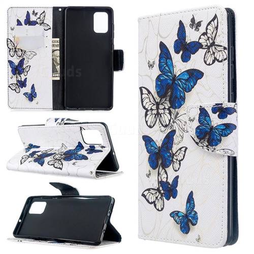Flying Butterflies Leather Wallet Case for Samsung Galaxy A71 4G