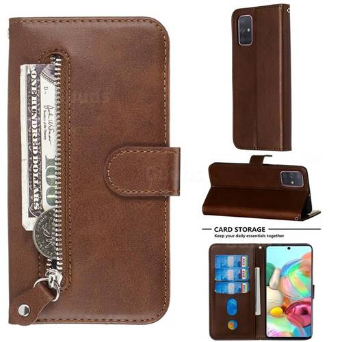 Retro Luxury Zipper Leather Phone Wallet Case for Samsung