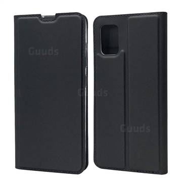 Ultra Slim Card Magnetic Automatic Suction Leather Wallet Case for Samsung Galaxy A71 4G - Star Grey