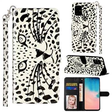 Leopard Panther 3D Leather Phone Holster Wallet Case for Samsung Galaxy A71 4G