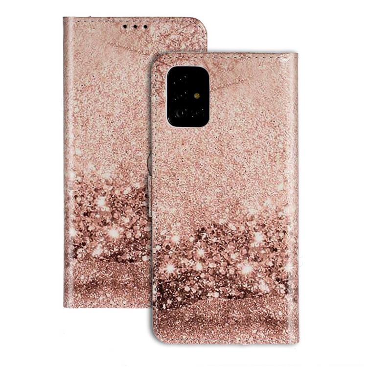 Pink Seawater PU Leather Wallet Case for Samsung Galaxy A71 4G