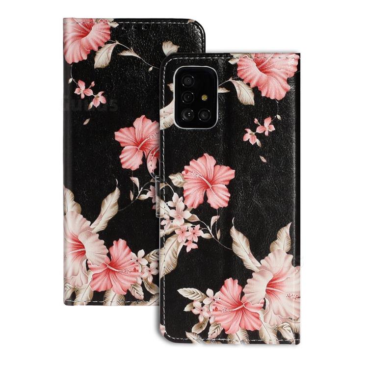 Azalea Flower PU Leather Wallet Case for Samsung Galaxy A71 4G