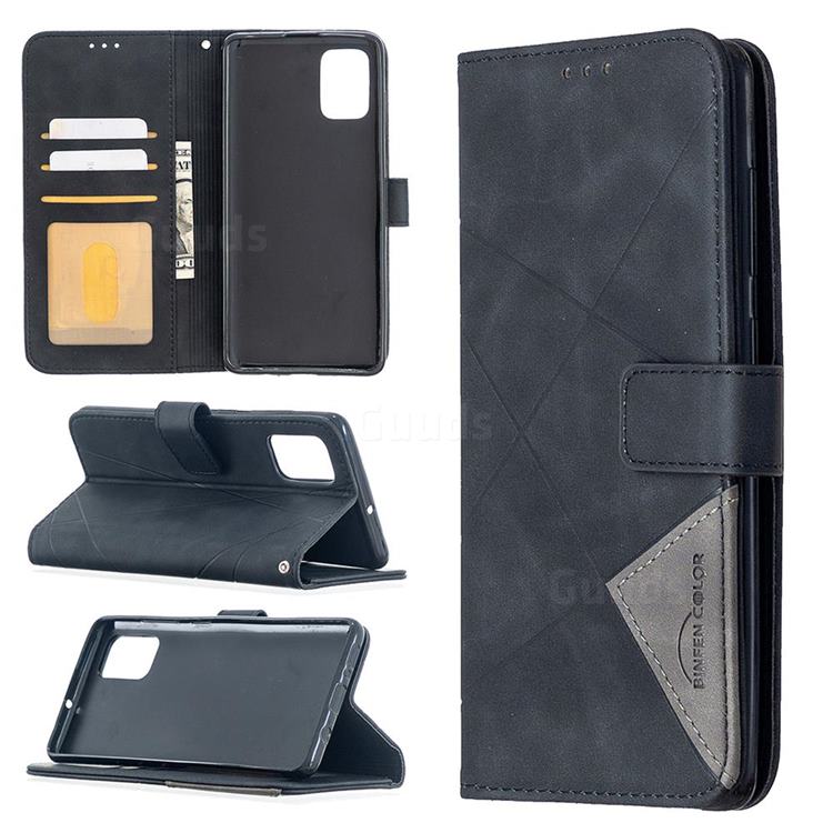 Binfen Color BF05 Prismatic Slim Wallet Flip Cover for Samsung Galaxy A71 4G - Black