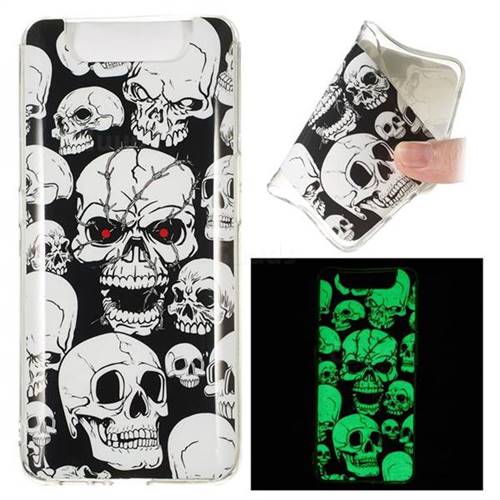 Red-eye Ghost Skull Noctilucent Soft TPU Back Cover for Samsung Galaxy A80 A90