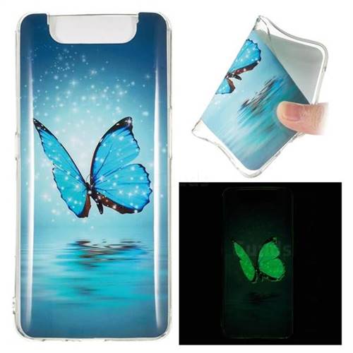 Butterfly Noctilucent Soft TPU Back Cover for Samsung Galaxy A80 A90
