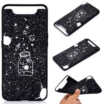 Travel The Universe Chalk Drawing Matte Black TPU Phone Cover for Samsung Galaxy A80 A90