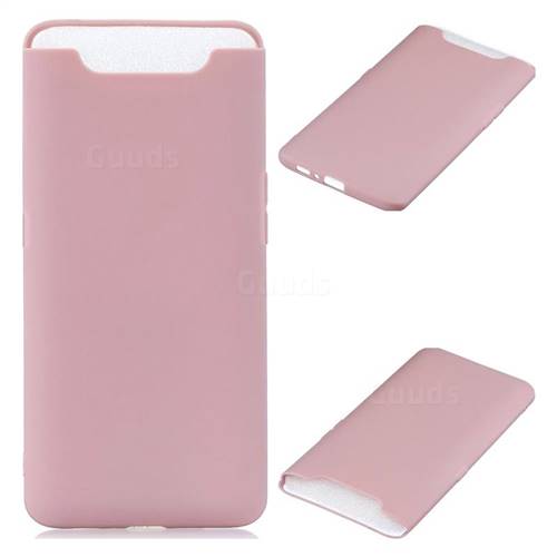 Candy Soft Silicone Phone Case for Samsung Galaxy A80 A90 - Lotus Pink