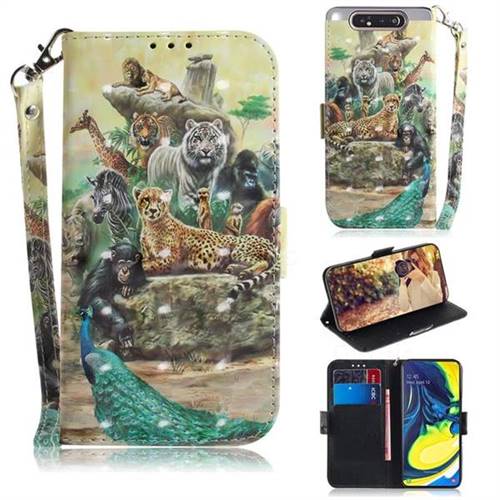 Beast Zoo 3D Painted Leather Wallet Phone Case for Samsung Galaxy A80 A90