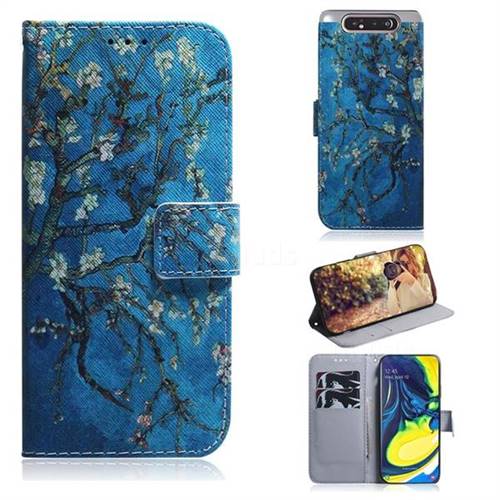Apricot Tree PU Leather Wallet Case for Samsung Galaxy A80 A90