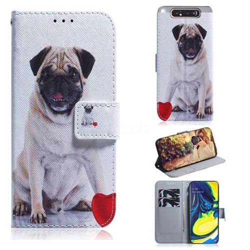 Pug Dog PU Leather Wallet Case for Samsung Galaxy A80 A90