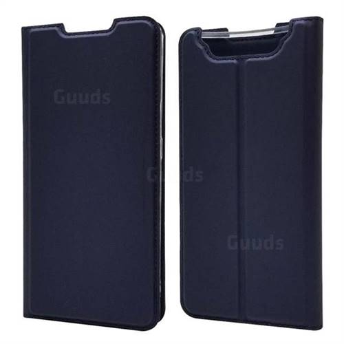 Ultra Slim Card Magnetic Automatic Suction Leather Wallet Case for Samsung Galaxy A80 A90 - Royal Blue
