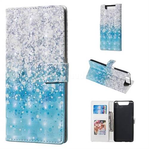 Sea Sand 3D Painted Leather Phone Wallet Case for Samsung Galaxy A80 A90
