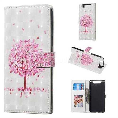 Sakura Flower Tree 3D Painted Leather Phone Wallet Case for Samsung Galaxy A80 A90