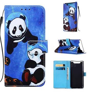 Undersea Panda Matte Leather Wallet Phone Case for Samsung Galaxy A80 A90