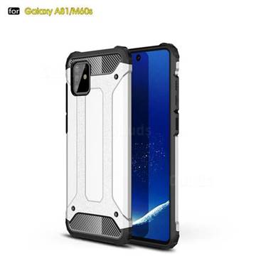 King Kong Armor Premium Shockproof Dual Layer Rugged Hard Cover for Samsung Galaxy A81 - White