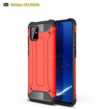 King Kong Armor Premium Shockproof Dual Layer Rugged Hard Cover for Samsung Galaxy A81 - Big Red
