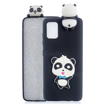 Red Bow Panda Soft 3D Climbing Doll Soft Case for Samsung Galaxy A81