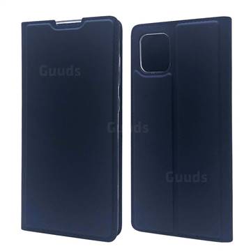 Ultra Slim Card Magnetic Automatic Suction Leather Wallet Case for Samsung Galaxy A81 - Royal Blue