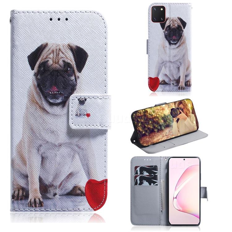 Pug Dog PU Leather Wallet Case for Samsung Galaxy A81