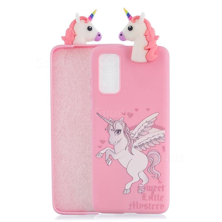 Wings Unicorn Soft 3D Climbing Doll Soft Case for Samsung Galaxy A91