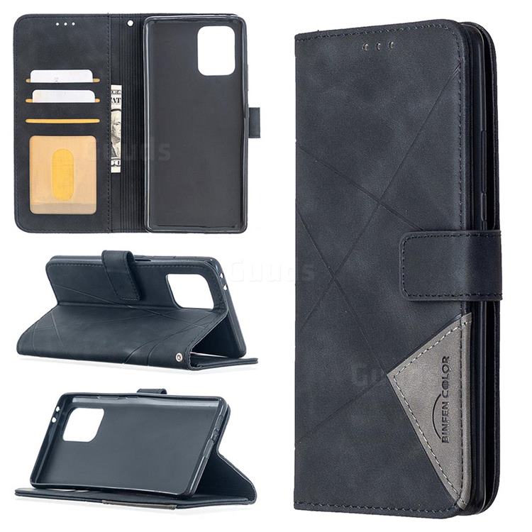 Binfen Color BF05 Prismatic Slim Wallet Flip Cover for Samsung Galaxy A91 - Black