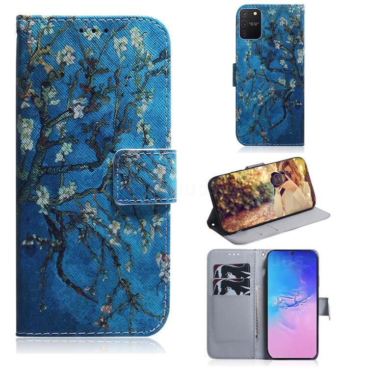 Apricot Tree PU Leather Wallet Case for Samsung Galaxy A91