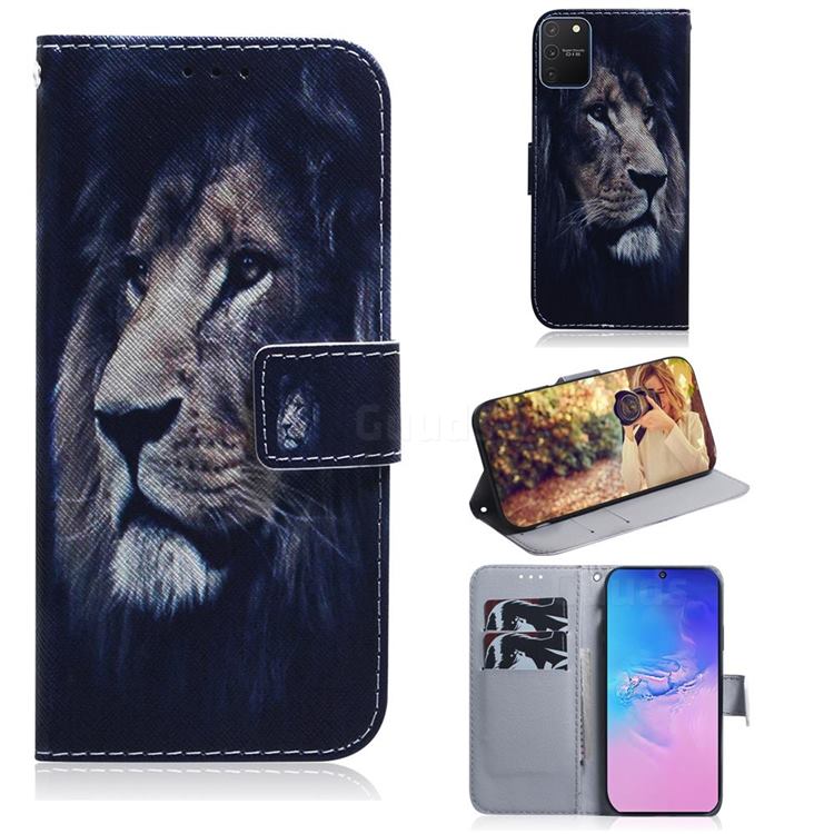 Lion Face PU Leather Wallet Case for Samsung Galaxy A91