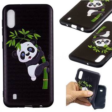Bamboo Panda 3D Embossed Relief Black Soft Back Cover for Samsung Galaxy M10