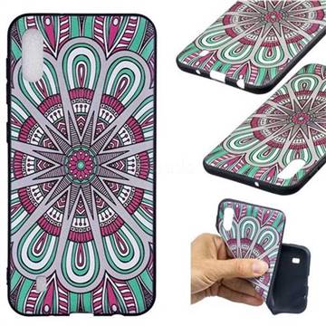 Mandala 3D Embossed Relief Black Soft Back Cover for Samsung Galaxy M10