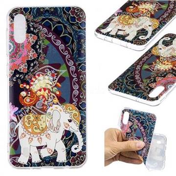 Totem Flower Elephant Super Clear Soft TPU Back Cover for Samsung Galaxy M10