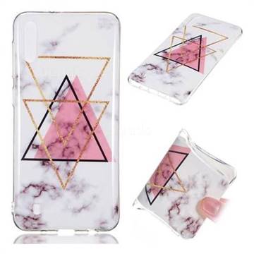 Inverted Triangle Powder Soft TPU Marble Pattern Phone Case for Samsung Galaxy M10