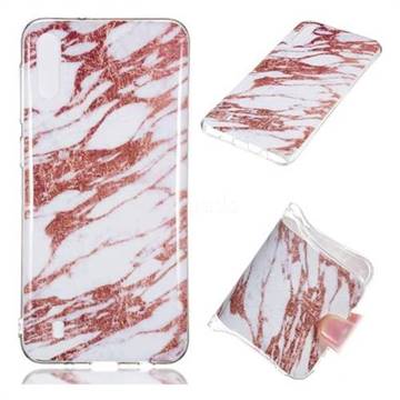 Rose Gold Grain Soft TPU Marble Pattern Phone Case for Samsung Galaxy M10