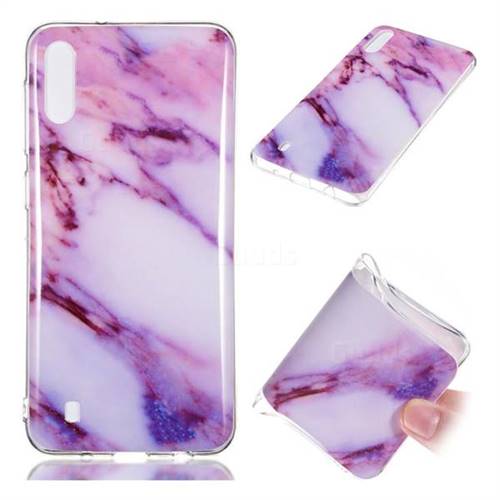 Purple Soft TPU Marble Pattern Case for Samsung Galaxy M10
