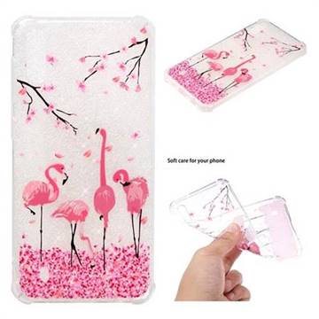 Cherry Flamingo Anti-fall Clear Varnish Soft TPU Back Cover for Samsung Galaxy M10