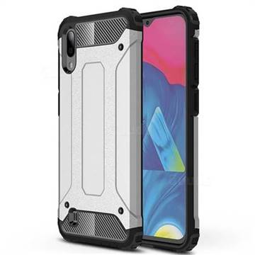 King Kong Armor Premium Shockproof Dual Layer Rugged Hard Cover for Samsung Galaxy M10 - Technology Silver