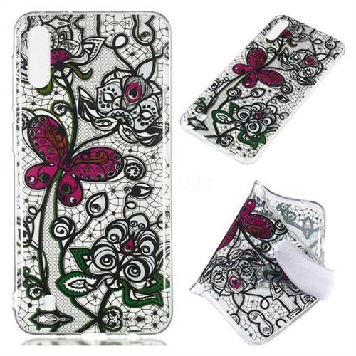Butterfly Flowers Super Clear Soft TPU Back Cover for Samsung Galaxy M10