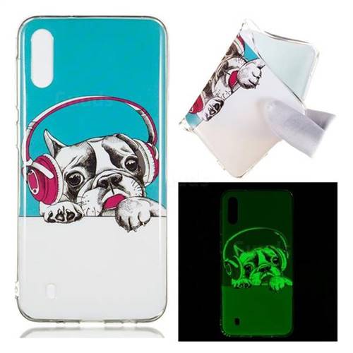 Headphone Puppy Noctilucent Soft TPU Back Cover for Samsung Galaxy M10