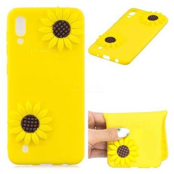 Yellow Sunflower Soft 3D Silicone Case for Samsung Galaxy M10