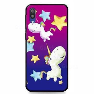Pony 3D Embossed Relief Black TPU Cell Phone Back Cover for Samsung Galaxy M10