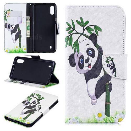Bamboo Panda Leather Wallet Case for Samsung Galaxy M10