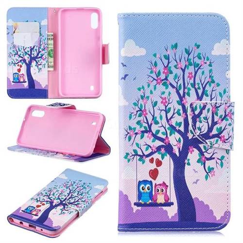 Tree and Owls Leather Wallet Case for Samsung Galaxy M10