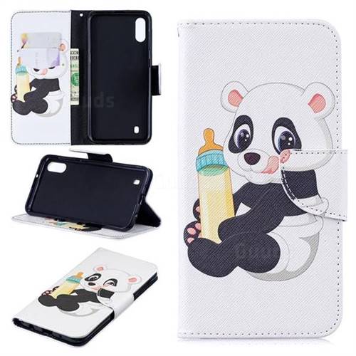 Baby Panda Leather Wallet Case for Samsung Galaxy M10