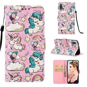 Angel Pony 3D Painted Leather Wallet Case for Samsung Galaxy M10